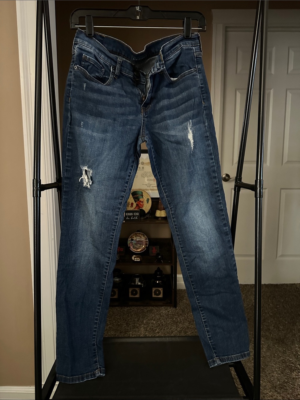 Aeropostale Dark Blue Distressed skinny Jeans